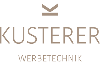 Logo der Firma kusterer Werbetechnik aus Kempten, im Allgäu.